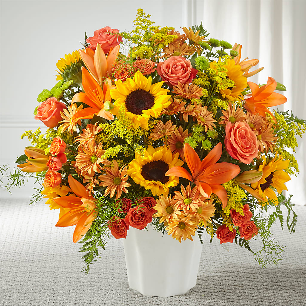 Harvest Thoughts Floor Basket – Rj Flowers Design, Galloway OH