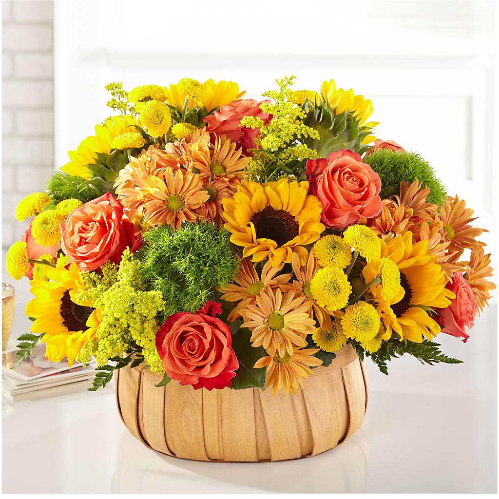 Harvest Sunflower Basket – Rj Flowers Design, Galloway OH