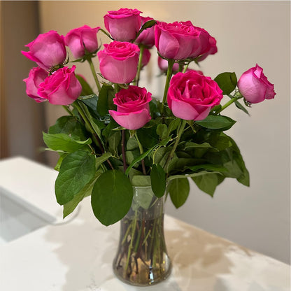 Long Stem Pink Rose Bouquet –  Rj Flowers Design, Galloway OH