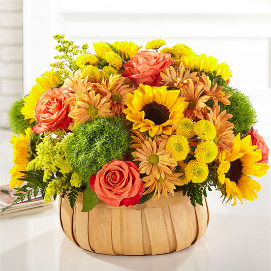 Harvest Sunflower Basket – RJ FLOWERS DESIGN, Galloway OH