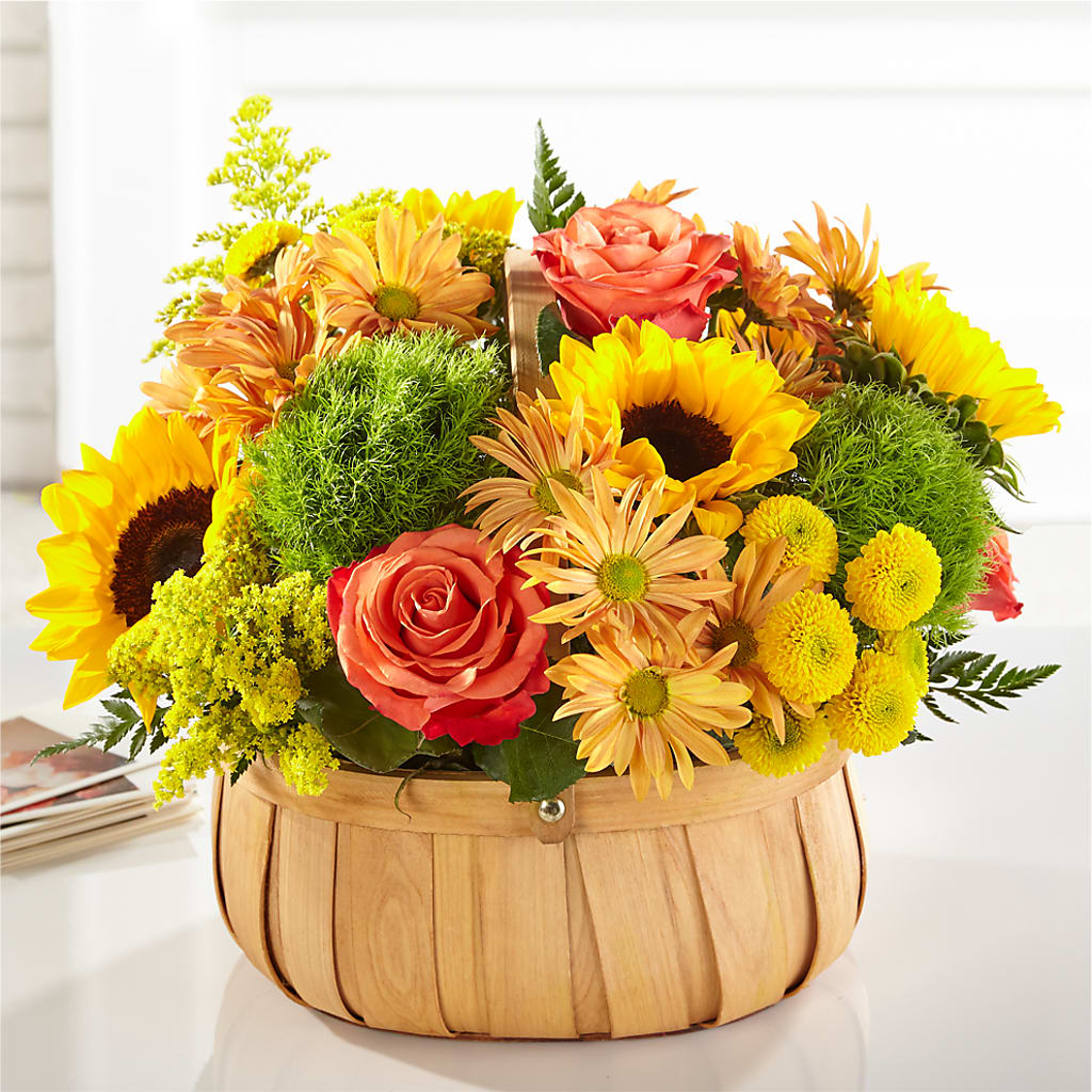 Harvest Sunflower Basket –  Rj Flowers Design, Galloway OH